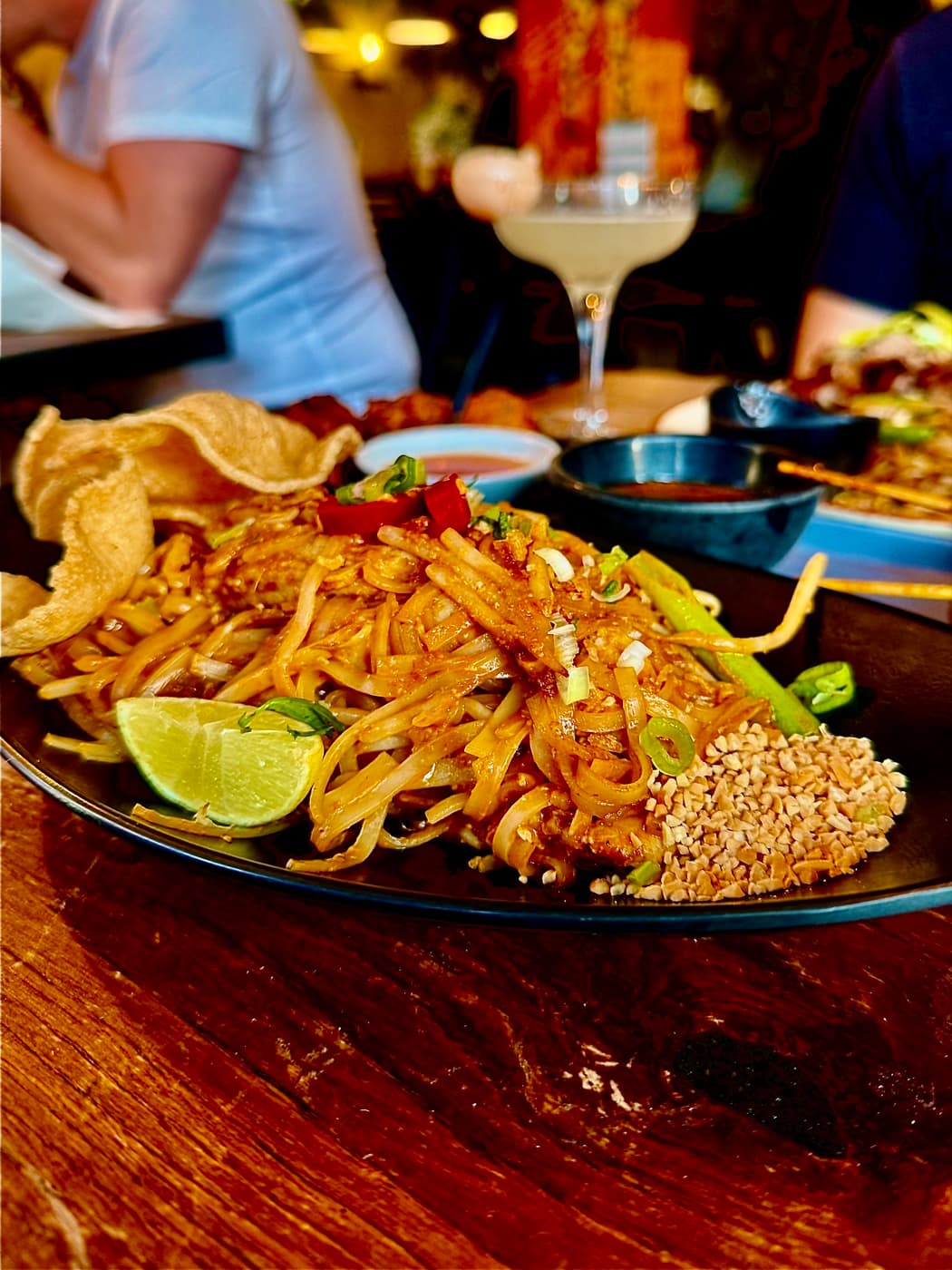 Chicken pad thai with crushed peanuts at Banana Tree Oxford