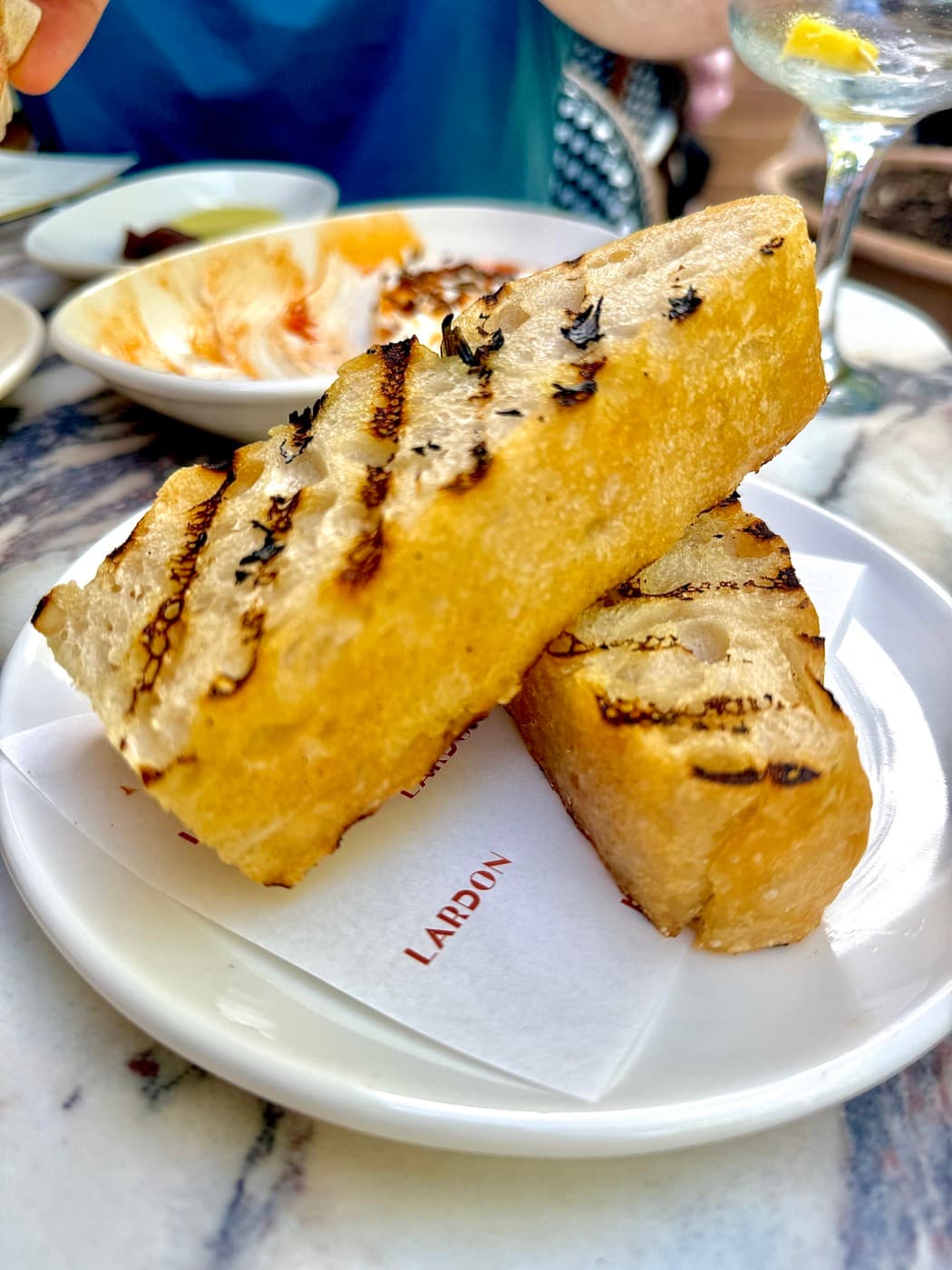 Grilled focaccia with rosemary and smoked sea salt