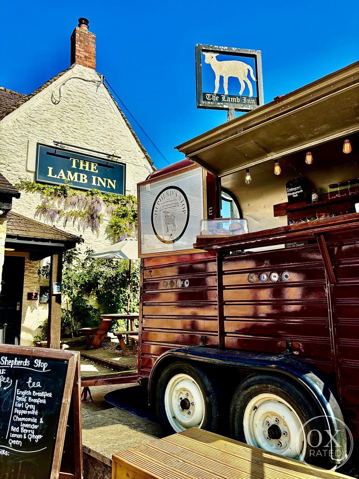 The Shepherds Stop horsebox at The Lamb Inn, Crawley